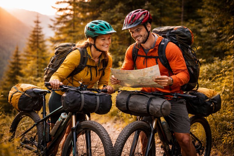 Trail runner on a natural dirt path in the mountains